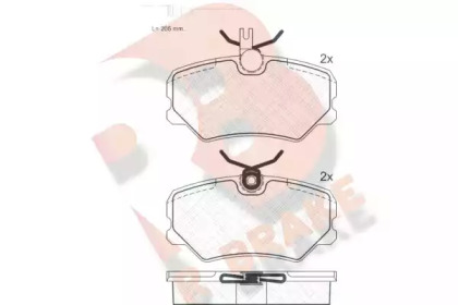 Комплект тормозных колодок (R BRAKE: RB0696)