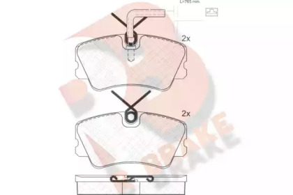 Комплект тормозных колодок (R BRAKE: RB0698)