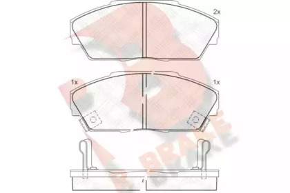 Комплект тормозных колодок (R BRAKE: RB0704)