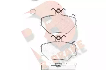 Комплект тормозных колодок (R BRAKE: RB0729)