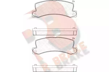 Комплект тормозных колодок (R BRAKE: RB0734)