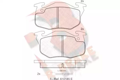 Комплект тормозных колодок (R BRAKE: RB0746)