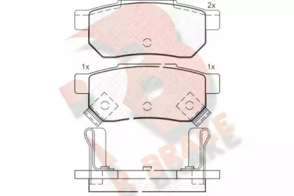 Комплект тормозных колодок (R BRAKE: RB0753)