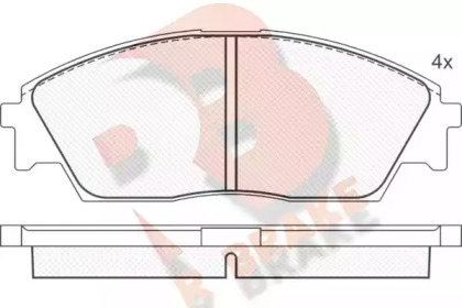 Комплект тормозных колодок (R BRAKE: RB0754)