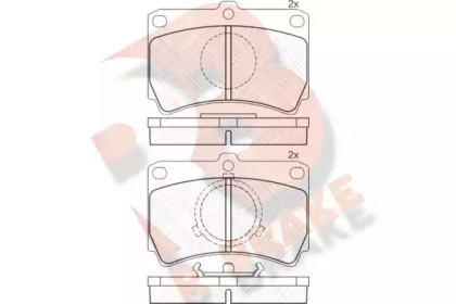 Комплект тормозных колодок (R BRAKE: RB0756)