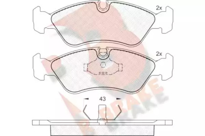 Комплект тормозных колодок (R BRAKE: RB0758)