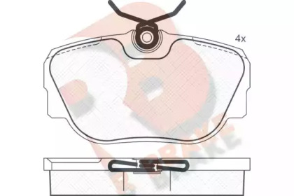 Комплект тормозных колодок (R BRAKE: RB0766)