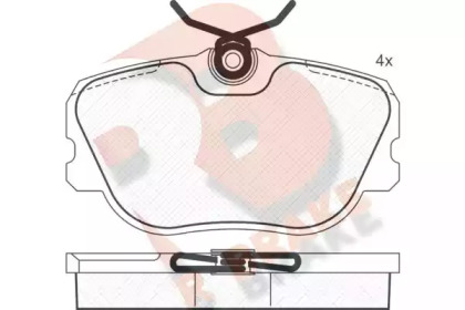 Комплект тормозных колодок (R BRAKE: RB0767)