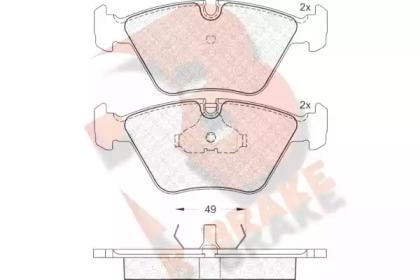 Комплект тормозных колодок (R BRAKE: RB0773)