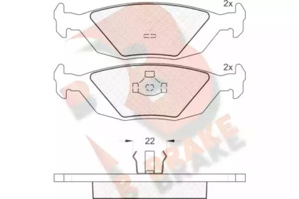 Комплект тормозных колодок (R BRAKE: RB0775)