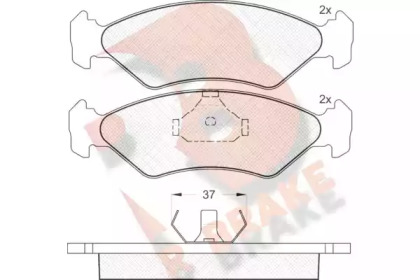Комплект тормозных колодок (R BRAKE: RB0776)