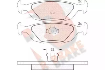 Комплект тормозных колодок (R BRAKE: RB0778)