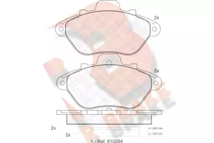 Комплект тормозных колодок (R BRAKE: RB0779)