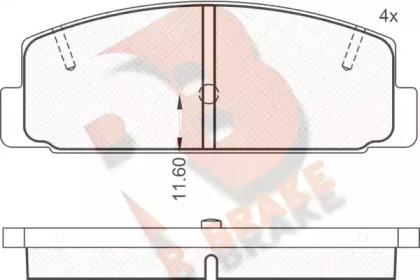 Комплект тормозных колодок (R BRAKE: RB0785)