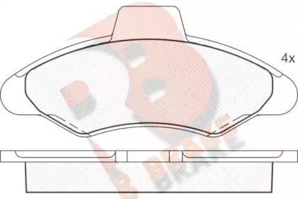 Комплект тормозных колодок (R BRAKE: RB0790)