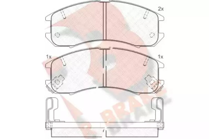 Комплект тормозных колодок (R BRAKE: RB0795)