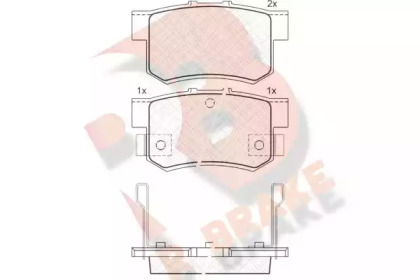 Комплект тормозных колодок (R BRAKE: RB0798)