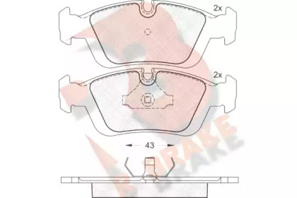 Комплект тормозных колодок (R BRAKE: RB0801)