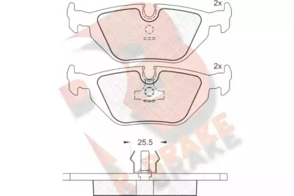 Комплект тормозных колодок (R BRAKE: RB0802)