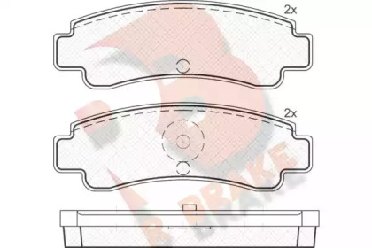 Комплект тормозных колодок (R BRAKE: RB0805)