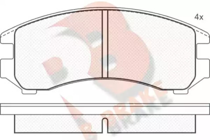 Комплект тормозных колодок (R BRAKE: RB0810-204)