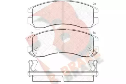 Комплект тормозных колодок (R BRAKE: RB0810)