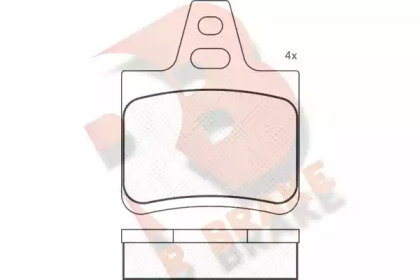 Комплект тормозных колодок (R BRAKE: RB0812)