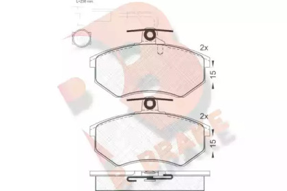 Комплект тормозных колодок (R BRAKE: RB0836)