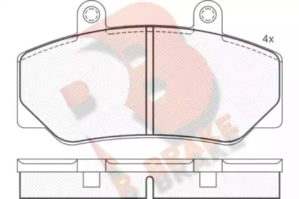 Комплект тормозных колодок (R BRAKE: RB0837)