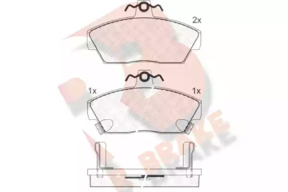 Комплект тормозных колодок (R BRAKE: RB0859)