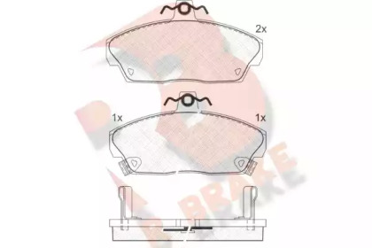 Комплект тормозных колодок (R BRAKE: RB0860)