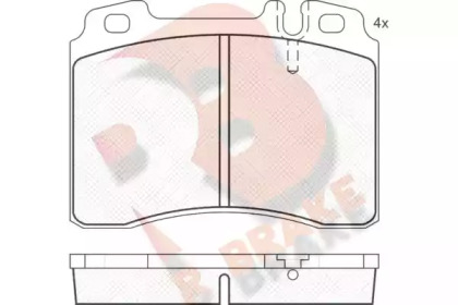 Комплект тормозных колодок (R BRAKE: RB0861-200)