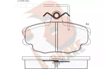 Комплект тормозных колодок (R BRAKE: RB0863)