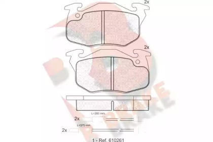 Комплект тормозных колодок (R BRAKE: RB0864)