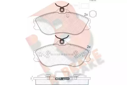 Комплект тормозных колодок (R BRAKE: RB0873)