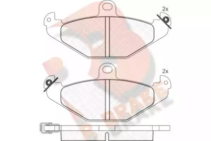 Комплект тормозных колодок (R BRAKE: RB0874)