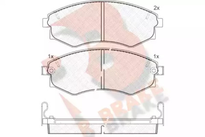 Комплект тормозных колодок (R BRAKE: RB0877)