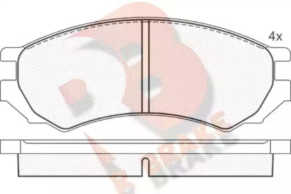 Комплект тормозных колодок (R BRAKE: RB0878)