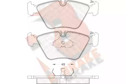 Комплект тормозных колодок (R BRAKE: RB0883)