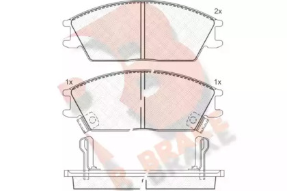 Комплект тормозных колодок (R BRAKE: RB0887)