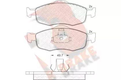 Комплект тормозных колодок (R BRAKE: RB0916)