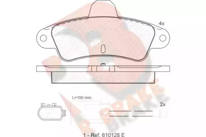 Комплект тормозных колодок (R BRAKE: RB0919)