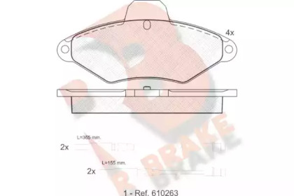 Комплект тормозных колодок (R BRAKE: RB0920)