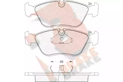 Комплект тормозных колодок (R BRAKE: RB0934)