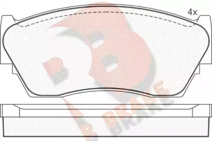 Комплект тормозных колодок (R BRAKE: RB0937)