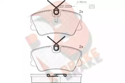 Комплект тормозных колодок (R BRAKE: RB0944)