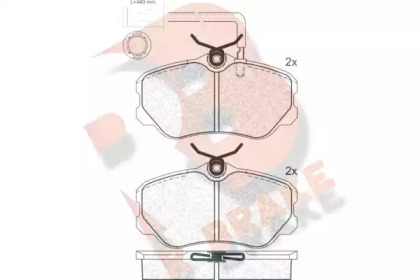 Комплект тормозных колодок (R BRAKE: RB0949)