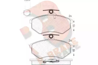 Комплект тормозных колодок (R BRAKE: RB0950)