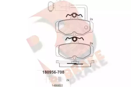 Комплект тормозных колодок (R BRAKE: RB0956-700)