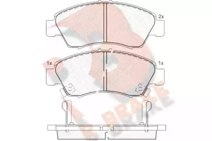 Комплект тормозных колодок (R BRAKE: RB0958)